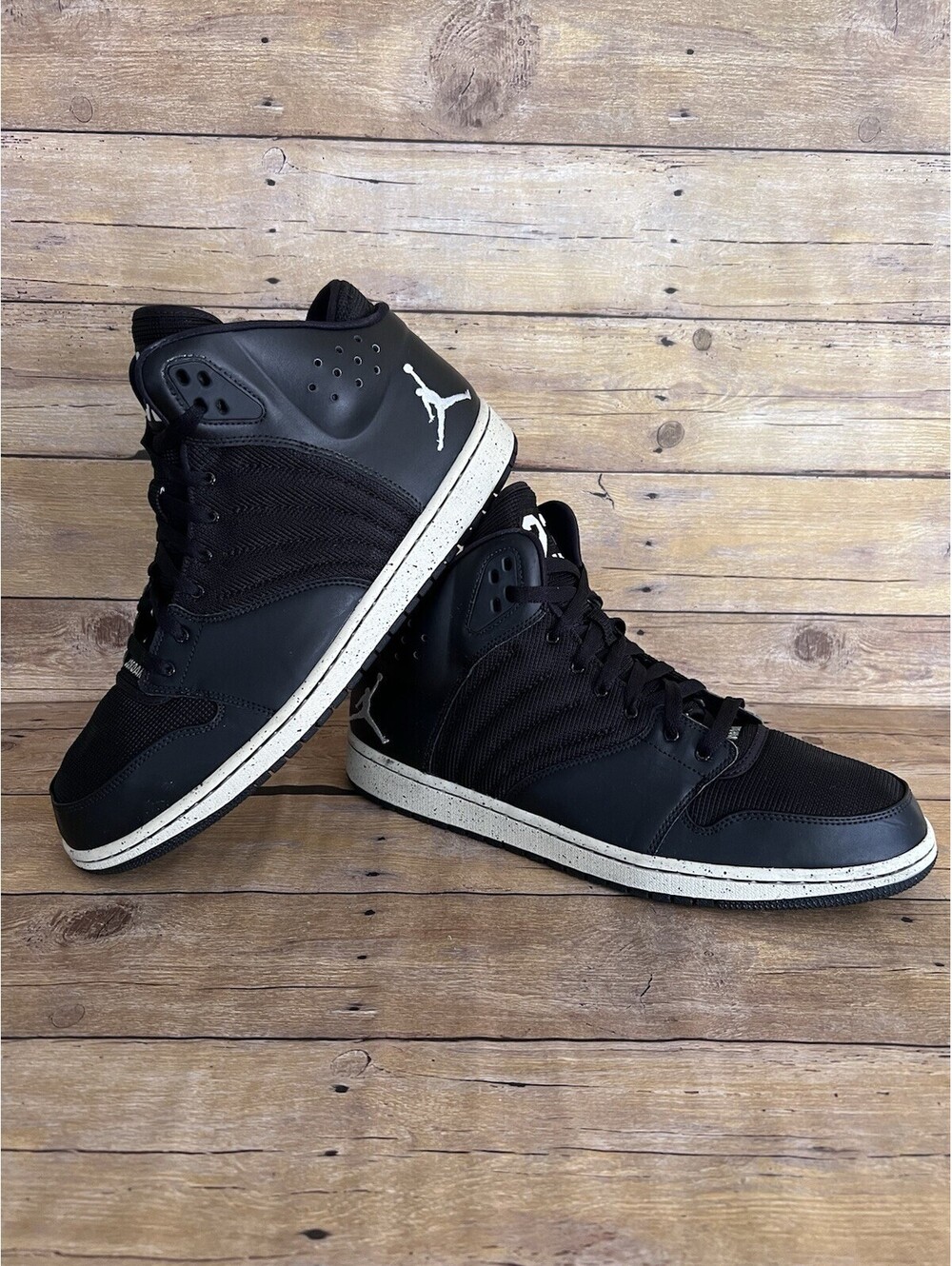 Jordan 1 Flight 4 Premium Black Sneakers Size 14 Men's Used